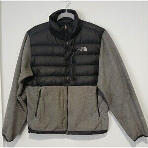 The North Face Denali 550 Down Insulated Fleece Jacket Gray/Black. Men Size M